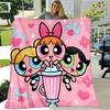 1pcPowerpuff Plush Blanket - Soft and Comfortable for All Seasons, Perfect