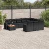 Vidaxl 11-Cz. Set da Giardino, Cuscini Rattan Nero Pe