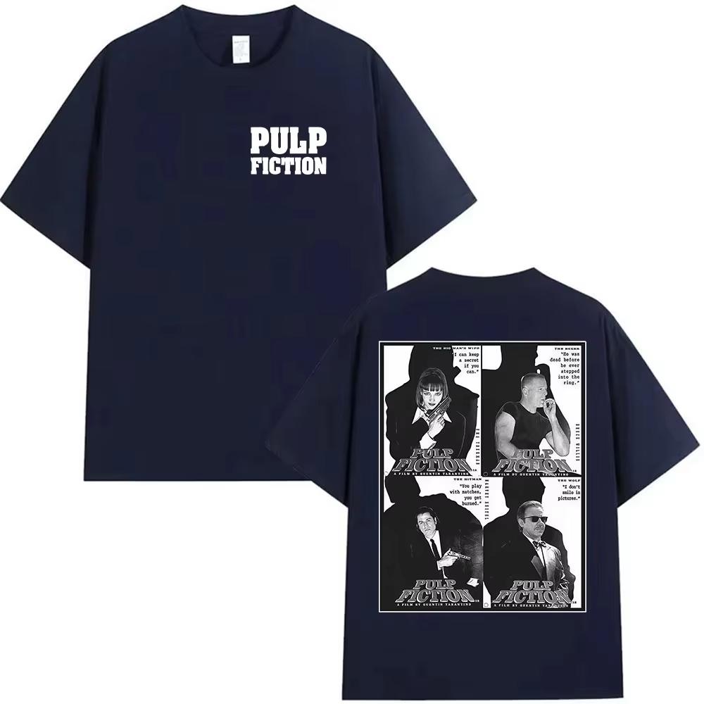 

90s Movie Pulp Fiction Graphic T Shirt Unisex Vintage Gothic Fashion Clothing Tshirt Unisex Casual Pure Cotton Shortsleeved Top 4XL