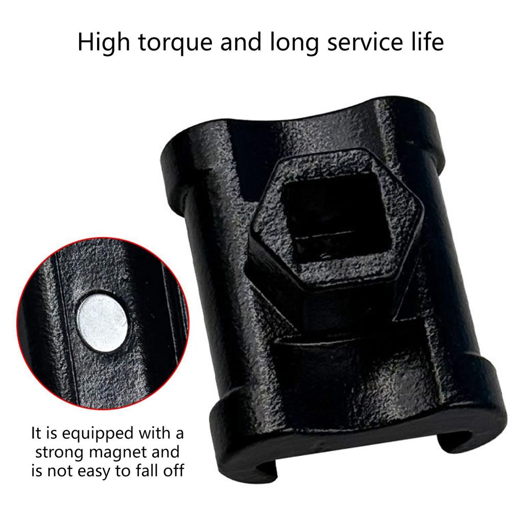 High Torque Magnetic Wrench Extension Adapter For 1/2" Tools Durable Steel Forged Construction Enhanced Grip