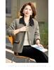 Elegant Women's Plaid Lapel Jacket - Stylish Spring 2026 Edition for Mature Women