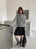 Jiu'er Women's Chunky Knit Winter Sweater with Scarf - Cozy Ribbed Style 0733