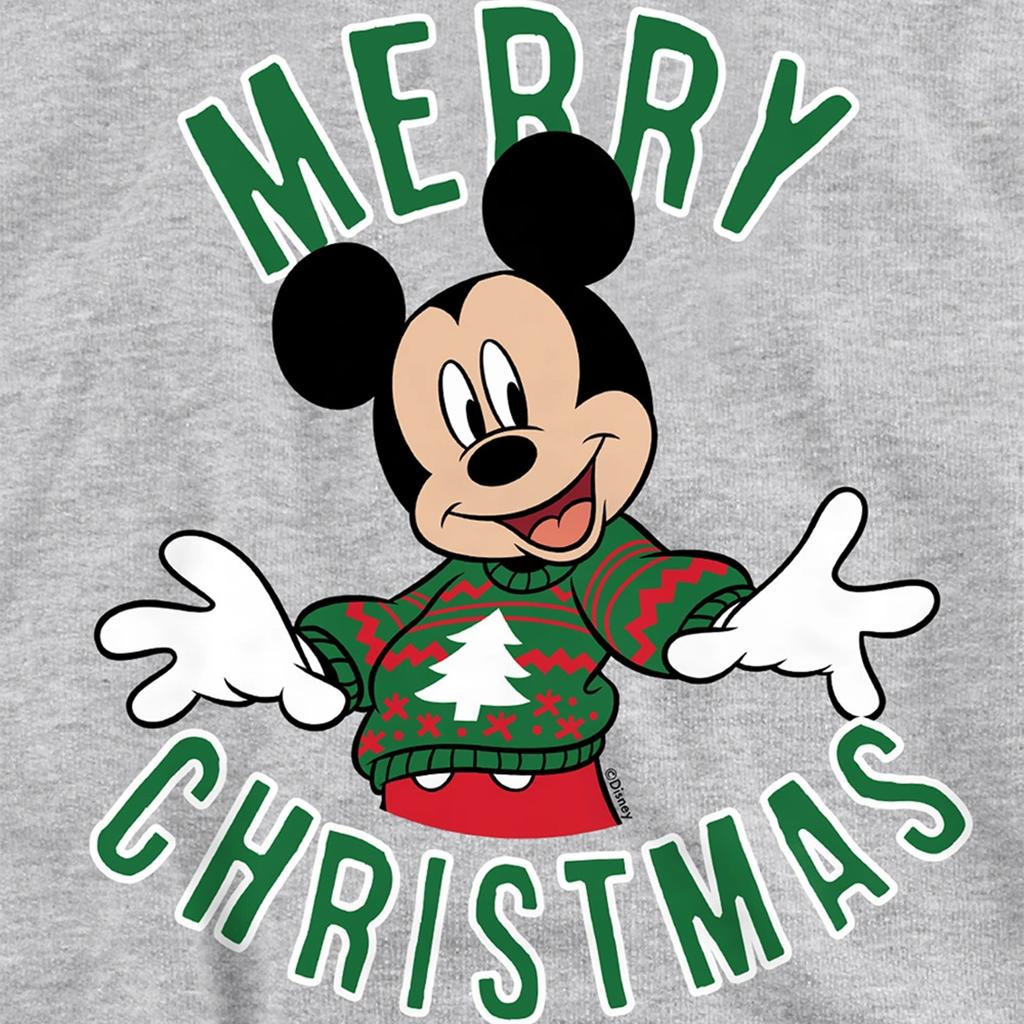 Disney Childrens/Kids Mickey Mouse Christmas Jumper Heather Hoodie