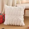 Christmas Pillowcase, Plush Snowflake, Christmas Tree, Embroidered Wool, Living Room Sofa Cushion, Holiday Party Decoration Pillow Cover