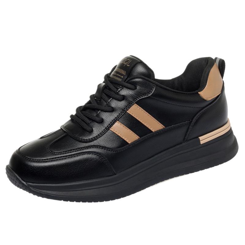 Scarpe Sportive Casual Nere Leggere da Donna - Autunno/Inverno 2024 Scarpe da Corsa con Suola Piatta in Peluche