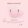 WOSTU 925 Sterling Silver Flower of Life Silicone Safety Chain Fit Original Bracelet DIY Necklace Jewelry Making Gift