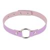 Harajuku Punk Weiches PU-Leder Runder Choker Halskette