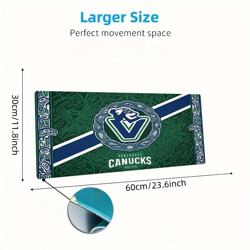 VANCOUVER CANUCKS Logo Color Mouse Pad Large Gaming Table Cushion Non-slip Laptop Tablet Big Mousepad XXL Mat Mini PC Playmat With Lock edge
