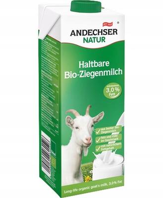 Mleko kozie 3% tłuszczu, ekologiczne, 1 l, ANDECHSER