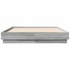 Bed Frame Gray Sonoma 135x190 cm Particleboard