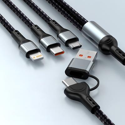 3 In 2 USB Cable Type C Cable Cord For Samsung Xiaomi Huawei USB C Cable For iPhone 16 15 14 13 Pro Phone Charger USB Data Cable