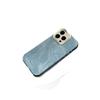 Sticky Denim Pattern Is Suitable for iPhone16 Mobile Phone Case Button Hollow Anti-drop Apple 17 Advanced Sense Protective Case 15