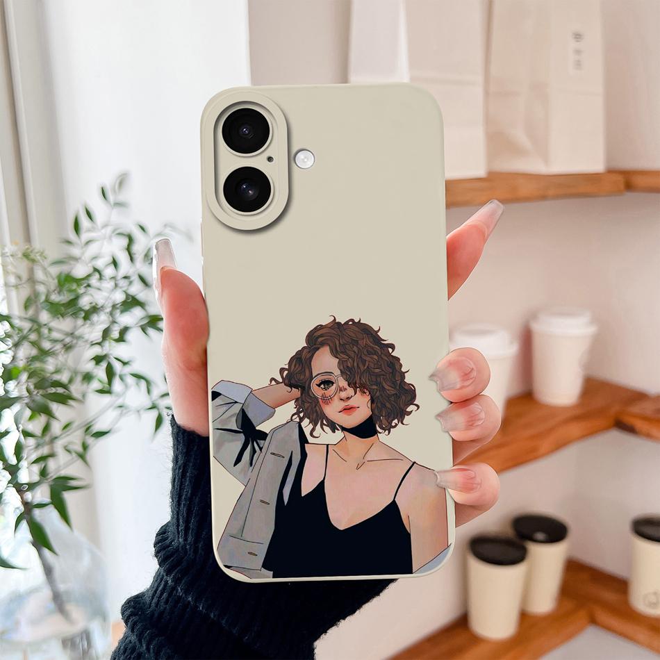 For iPhone 17 Pro Max / iPhone Air Phone Case Lovely Cartoon Liquid Silicone Full Coverage Anti Drop Bumper For iPhone17 Fundas
