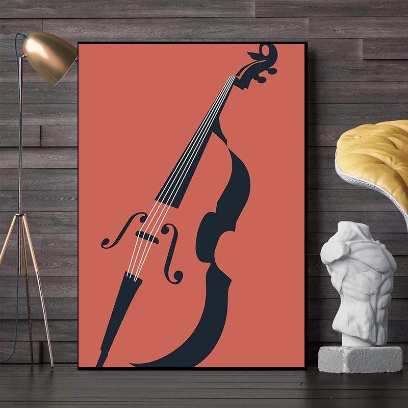 Abstract Creative Violin Instruments Elements Art Postersmurals Canvas Prints Music Classrooms Bedrooms Room Home Decoation