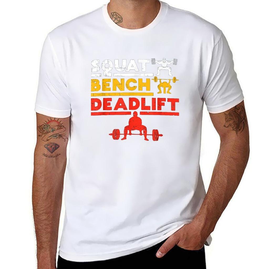 Powerlifting Squat Bench Deadlift Weightlifting Tshirt Plus Size Street Style Tee
