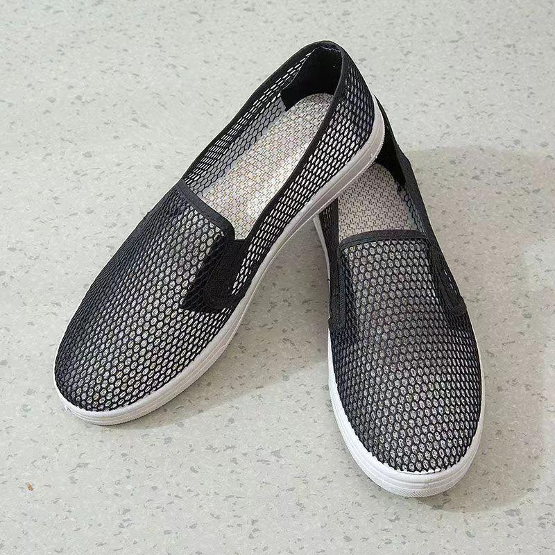 Sandaler Dam Sommar Mode Webbplats Beijing Andningsbara Meshskor Platta och Bekväma Arbetsskor