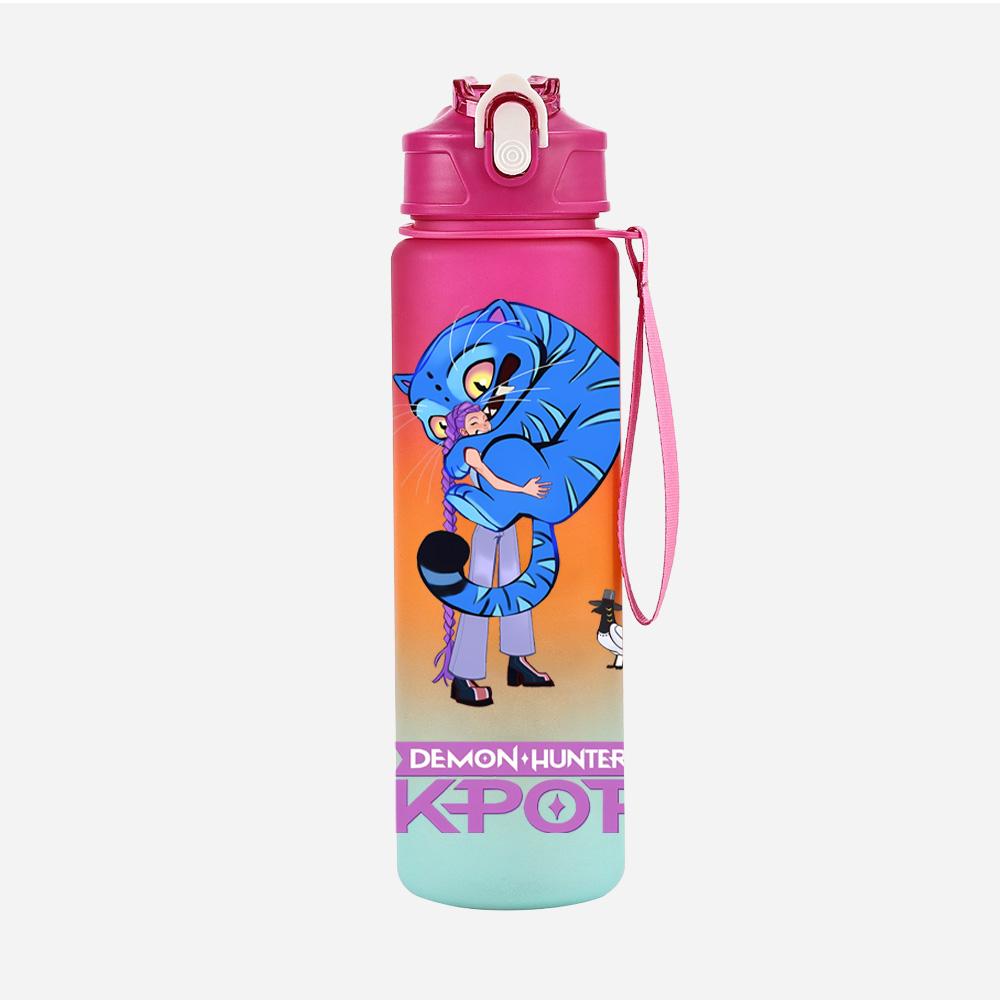 

Anime K-Pop Demon Hunters Printed Character Water Cup Demon Hunters Outdoor Portable Drinking Bottle for Boy Girl Gift