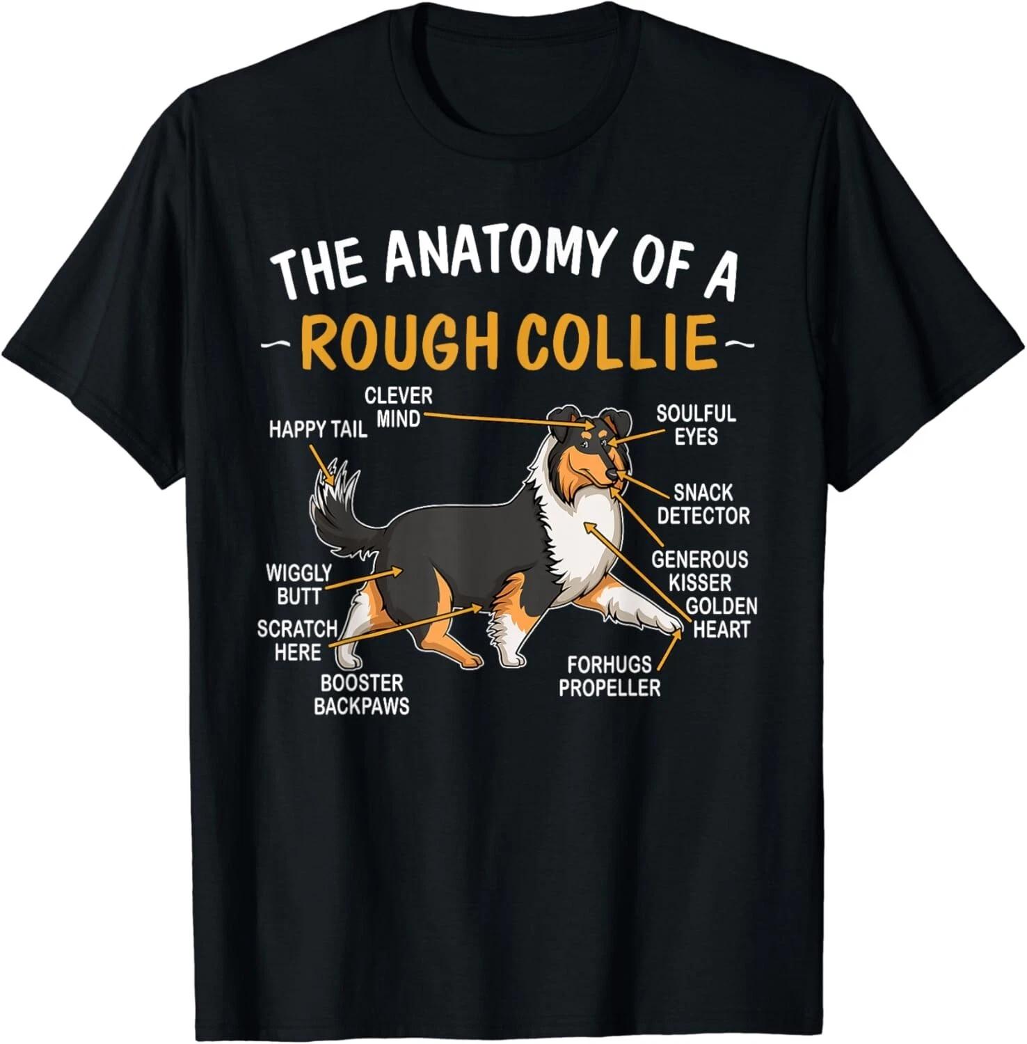 Funny Anatomy Of A Rough Collie For Dog Lovers Gift Unisex T-Shirt 2XL