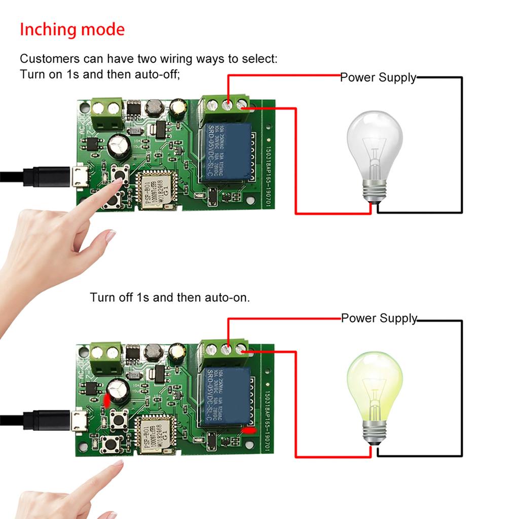 WiFi   Wireless Relay Module Smart Home Automation Device for Access Control Home Voice Control