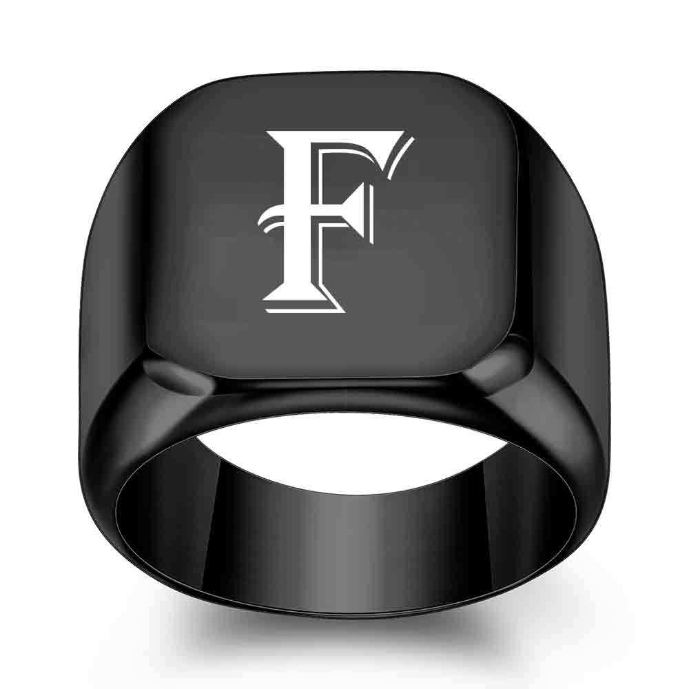 1Pcs Personalised Initial Engrave A to Z Alphabet ring Stainless Steel Rings