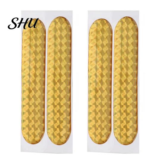 Easy To Apply Car Sticker 4Pcs/Set Reflective 3D Epoxy Self-adhesive Weather Resistant High Brightness Safety Warning Auto Door Decal Automobile