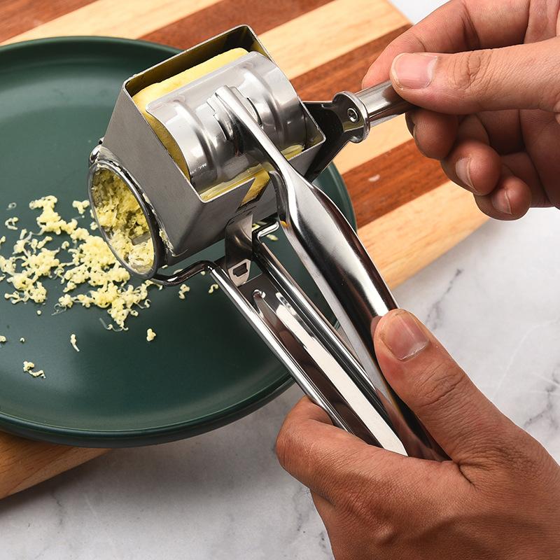 Handheld Rotary Cheese Grater Cheese Hand Grater Kitchen Craft Stainless Steel Cheese Vegetable Grater Shredder With Handle