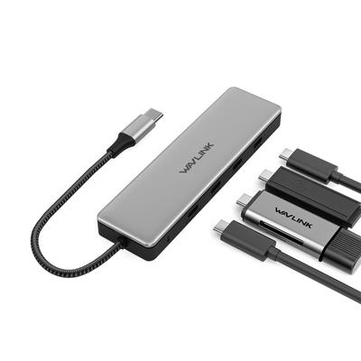 WAVLINK USB Hub Aluminum USB Gen 2 Hub 10Gbps 4 USB C Data 85W Power Delivery USB Port Splitter for MacBook iMac iPad Pro Dell Chromebook type-C 3.2