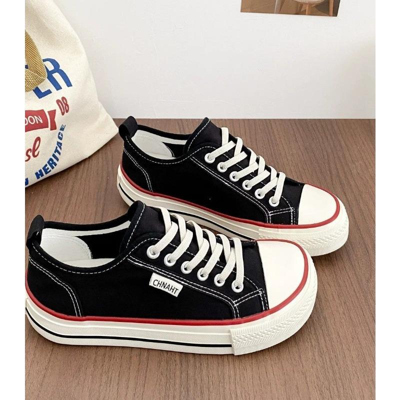 Chaussures en toile, Chaussures à plateforme respirantes à petit talon pour femme, Chaussures à semelle souple