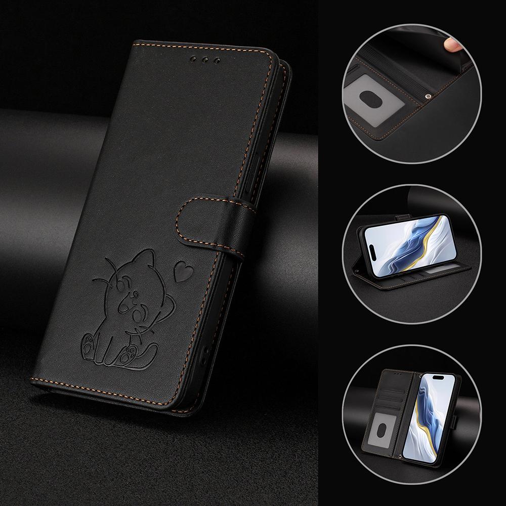 Cute Cat Leather Wallet Case For TCL 60 SE NxtPaper 60R 50 LE XE 40 XL 40R 605 505 503 502 501 P10 Stand Card Slots Phone Cover