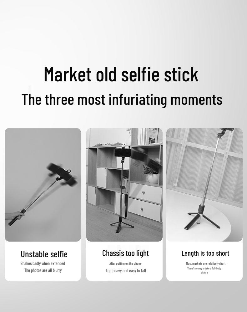 Multifunctional 2025 Anti-Shake Selfie Stick & Tripod for Live Streaming