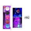 Palette di trucco Fluorescente UV Idrosolubile Trucco per feste di Halloween Palette di body painting Trucco per palcoscenico festivo