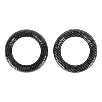 2PCS Car Inner Door Handle Trim Carbon Pattern Comfortable Touch Smooth Surface Replacement For