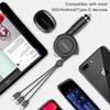 Ładowarka Samochodowa USB 3A Kabel do Szybkiego Ładowania 3 w 1 do Smartfona Typ C Micro USB Adapter Ładowarki