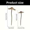 2PCS Antique Rural Brown Mushroom Shape Outdoor Garden Stake Weather Resistant Iron Lawn Ornament For Patios Yard Decors