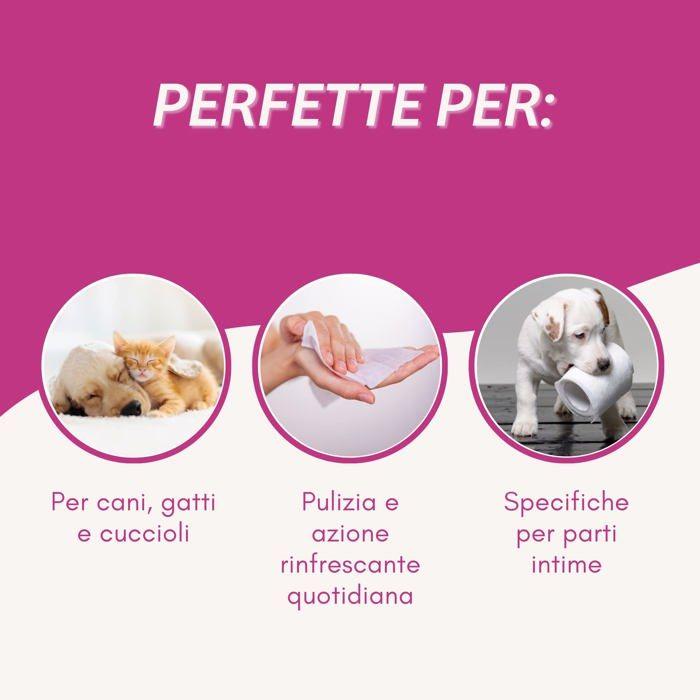 Lingettes hygiène intime animaux - Inodorina - 40 unités - Sans parfum - Apaisant - Hydratant - Mauve bio