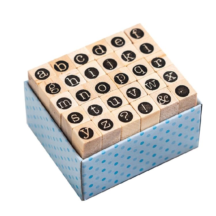 30Pieces Wood Scrapbooking Stamp Vintage Craft Stamp Letter Stamper for Scrapbooking Card Making Journal Planner