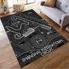 Black and White Shanghai Circuit Map Design Rug Non-slip rug suitable for living room and bedroom sofas sofas