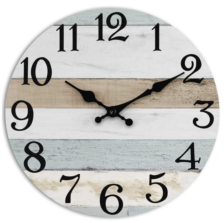 10palcové tiché dekorativní dřevěné nástěnné hodiny do obývacího pokoje a ložnice