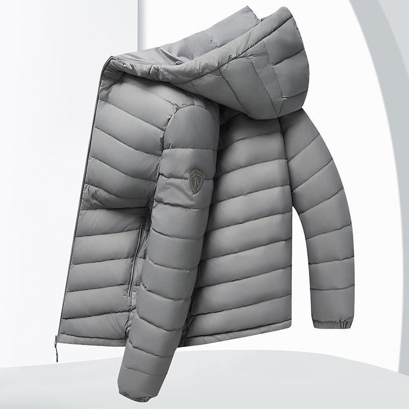 Light Down Jacket Men's Hooded Short Middle-aged and Young Men's Autumn Down Jacket