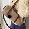 Casual Retro Suede Bag Women's 2025 Autumn and Winter New Commuter Shoulder Messenger Bag Portable Boston Bag