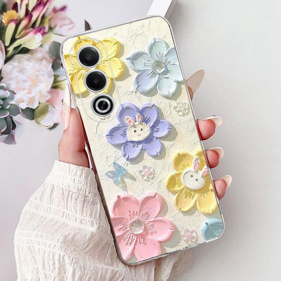 For OPPO K12x A80 Case 2024 New Fashion Love Heart Soft Silicone Back Cover For OPPO A3 Pro 5G CPH2639 A 80 K 12x CPH2667 Bumper