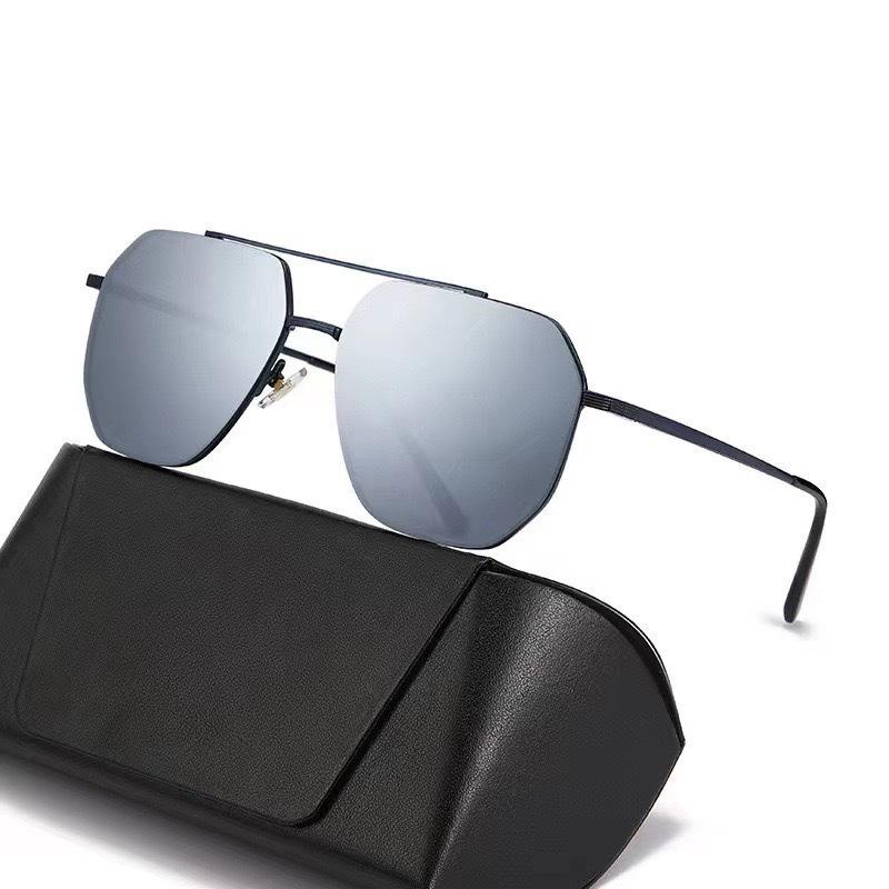 Men's Classic Aviator Double Bridge Nylon Sunglasses with UV Protection