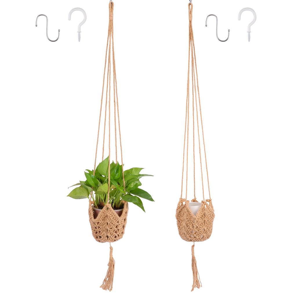 Plant Hangers Flower Pot Net Bohemia Macrame Plant Holder Handmade Wall Decor Garden Planter Hanging Baskets