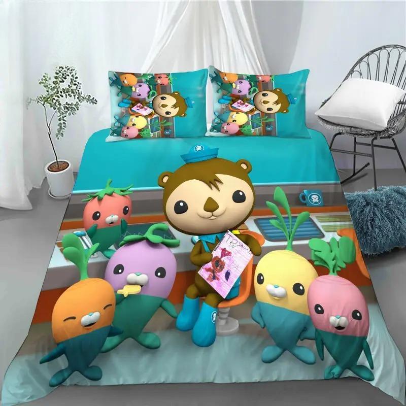 Povlak na peřinu Polštářek Octonauts Barnacles Kwazii Sada povlečení Pro dospělé Chlapce Dívku Dekorace do ložnice Dětská Jednolůžková Dvojitá Velikost
