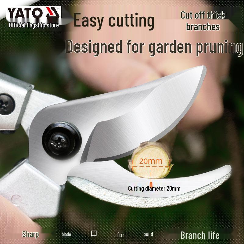 YATO Garden Shears for Pruning, Grafting, and Cutting Thick Branches