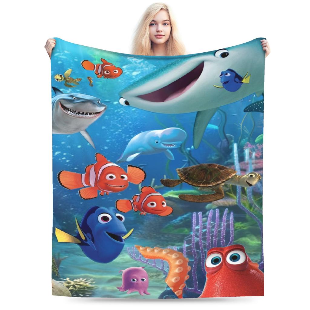 Фланелевое одеяло Finding Nemos Dorys Bruce Squirt Crush  Забавные пледы для дома 200x150 см Покрывало