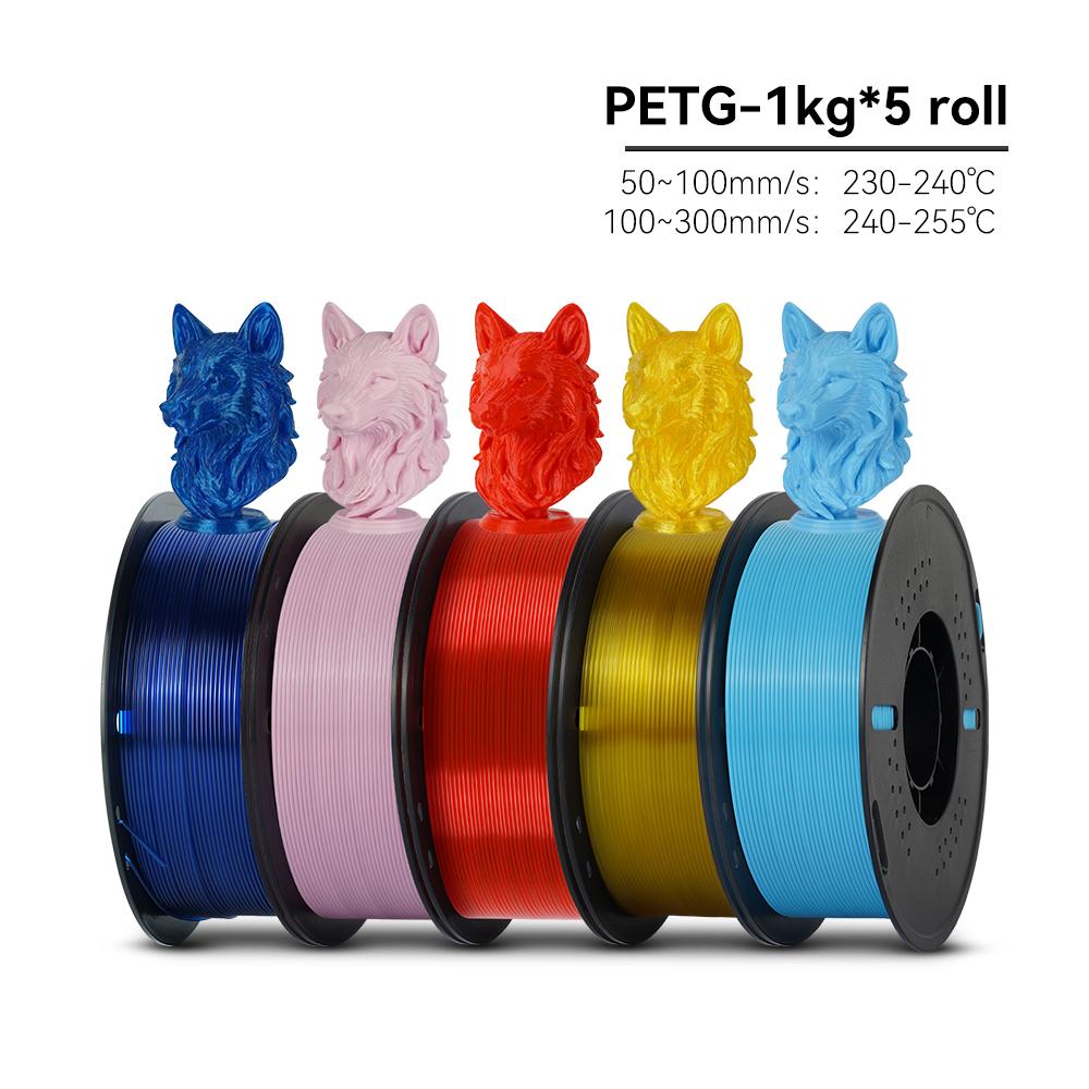 

KEEPANG 5KG PETG 3D Printer Filament 1.75mm High Toughness Neatly Wound 3D Printing Material DIY Crafts Tools for 3D Printer