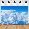 Blue Sky White Cloud Photography Props Decortions Background Realistic Sunlight Photo Studio Backdrop Supplies Banner Kids Gifts
