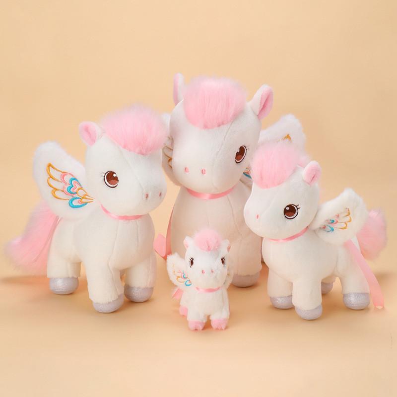 Plüsch-Einhorn-Spielzeug für Mädchen mit PP-Baumwollfüllung, weiches Geschenk für Kinder