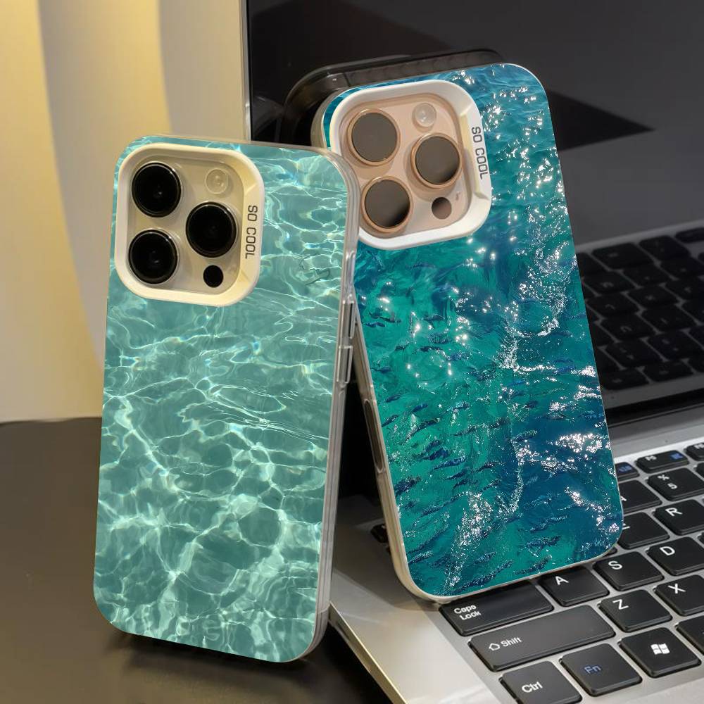 Waves phone case for iPhone 17 17Air 16 15 14 13 12 11 Pro Max Plus Colorful Silver
